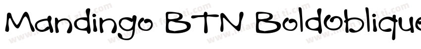 Mandingo BTN BoldOblique字体转换
